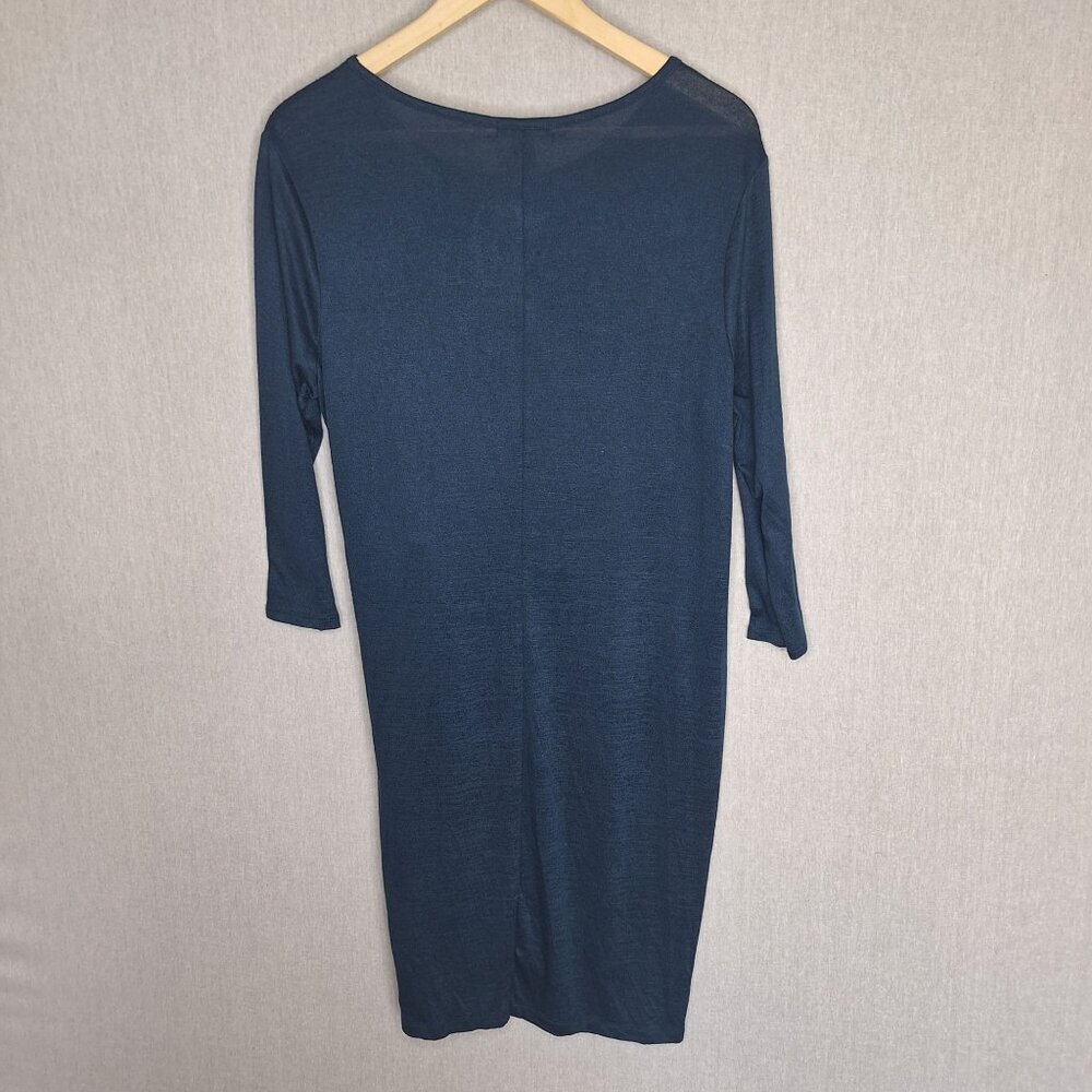NWT Gap Lightweight Long Sleeve Knot Dress Size L Stretchy Flattering Soft Prepp - Picture 7 of 8